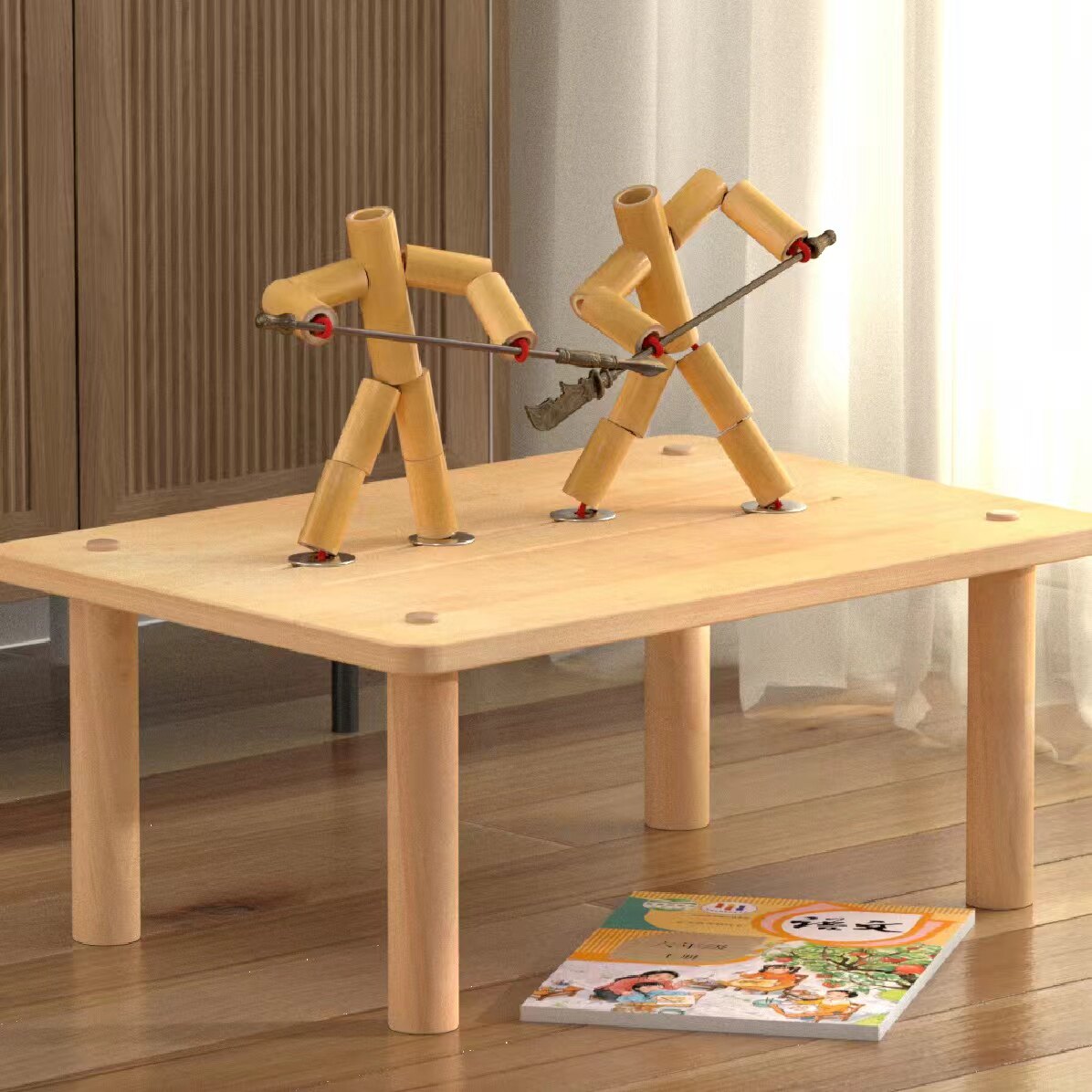 竹节人对战玩具六年级双人豪华版桌子孙悟空手工diy材料包小学生