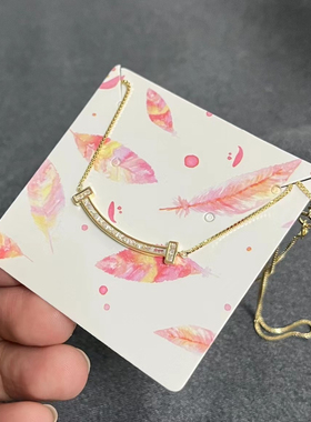 韩国东大门s925银项链微笑款锁骨链女高级感时尚女友闺蜜姐妹