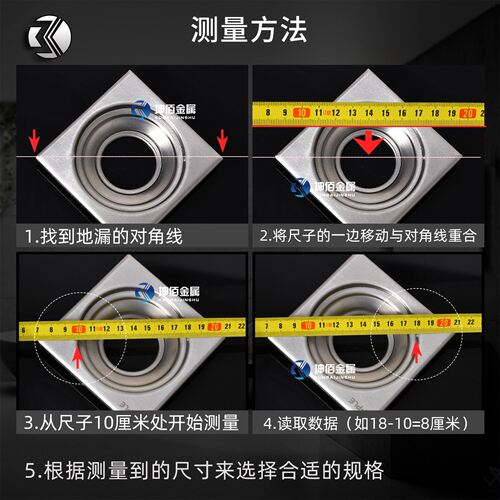 卫生间下水道排水口过滤网防毛发地漏盖子不锈钢浴室地漏过滤网 - 图2