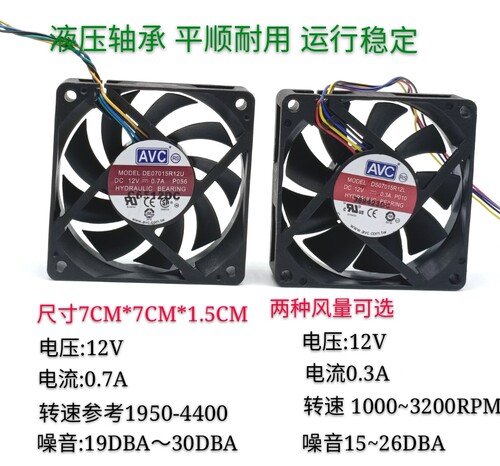 7015 DE07015R12U DS07015R12L 7CM电脑机箱AMDCPU散热风扇12V - 图2