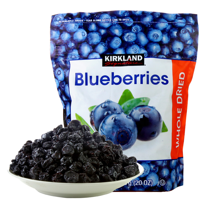 masterpiggy海外专营店柯克兰蓝莓干美国Kirkland进口休闲零食小吃果干野生蓝莓干大包装0