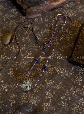 ouswa原创【在我的诗里】天然石和田玉手作小众项链锁骨链