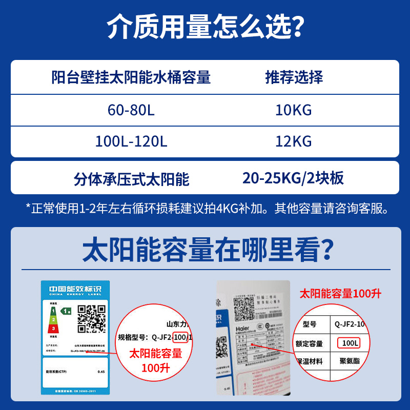 太阳能介质液导热液热水器循环防冻液专用介质壁挂式太阳能导热油