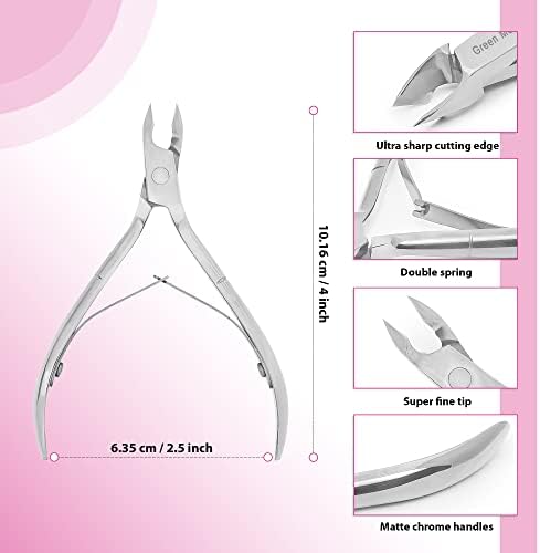 Green Max Cuticle Nippers-Nail Clippers-Sharp Cuticle Cutter - 图0