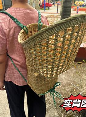 家用凉背篓背儿童竹筐背小孩娃娃