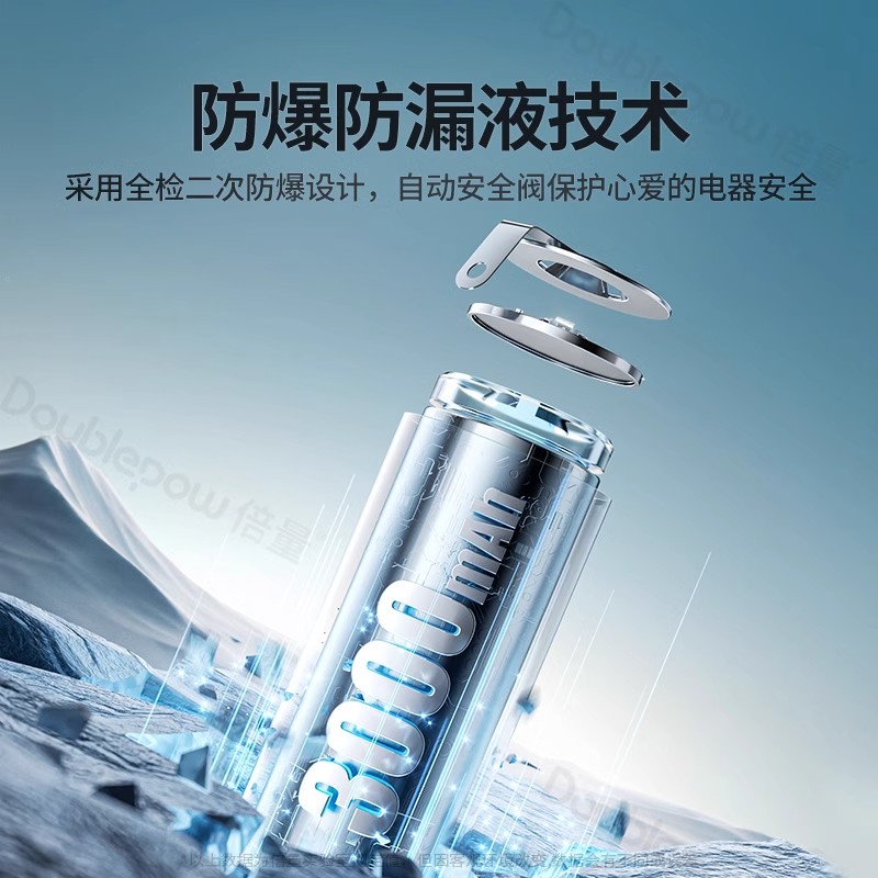 倍量18650锂电池充电器大容量3.7V强光手电筒通用4.2V小风扇头灯