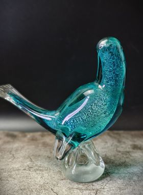 轻奢手工琉璃小鸟鸽子客厅电视柜玄关书房办公室摆件厚实设计摆设