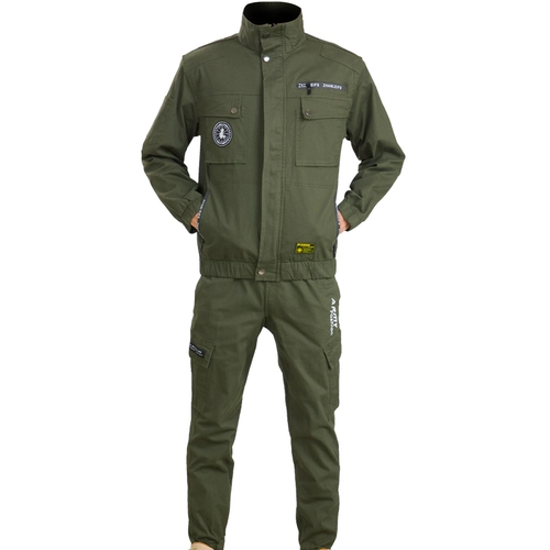 Осенний эластичный хлопковый износостойкий камуфляжный дорожный комбинезон для отдыха, защита от ожогов