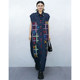 ກະໂປງຍາວ denim niche graffiti ມີ beading ຫນັກເພື່ອເຮັດໃຫ້ເຈົ້າເບິ່ງ slimmer
