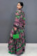 2026 Spring New Women's Dress Printed Swing Long Skirt Three-dimensional Stitching Fashion Elegant Lady Loose