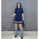 Summer POLO collar striped t-shirt dress slim