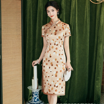 China Wind Qipao Dress 2024 Spring Summer New young Fashion Improvement in the middle of an upscale dress with a small sub-dress