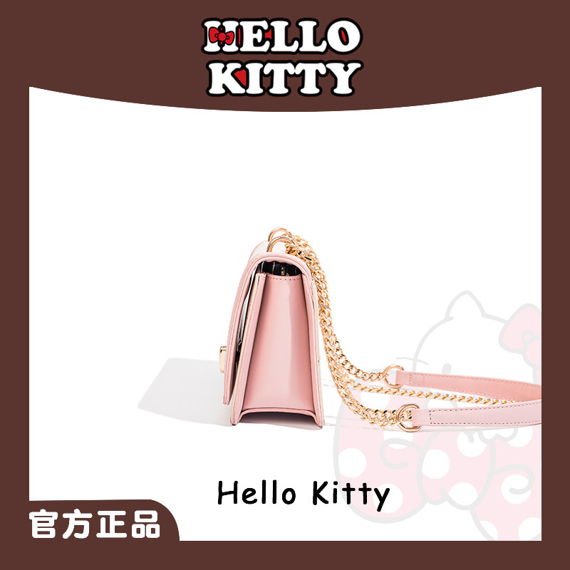 HelloKitty凯蒂猫小方包链条满印花斜挎包包女时尚百搭腋下单肩包,淘宝优惠券,粉丝福利购,淘宝优惠卷