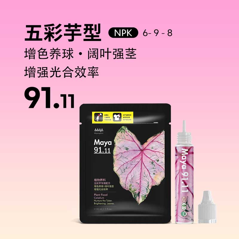 马雅Maya91.11彩叶芋30/500mL增色养球家用均衡天然室内营养液 - 图0