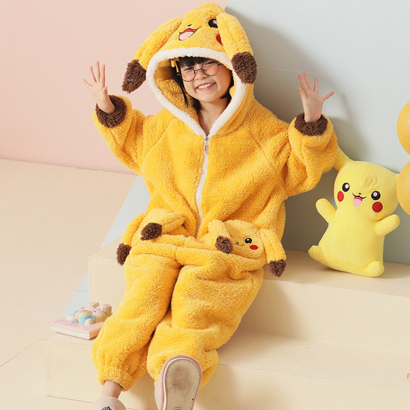 连体女童秋冬季法兰绒公主睡衣 珊妤睡衣/家居服套装