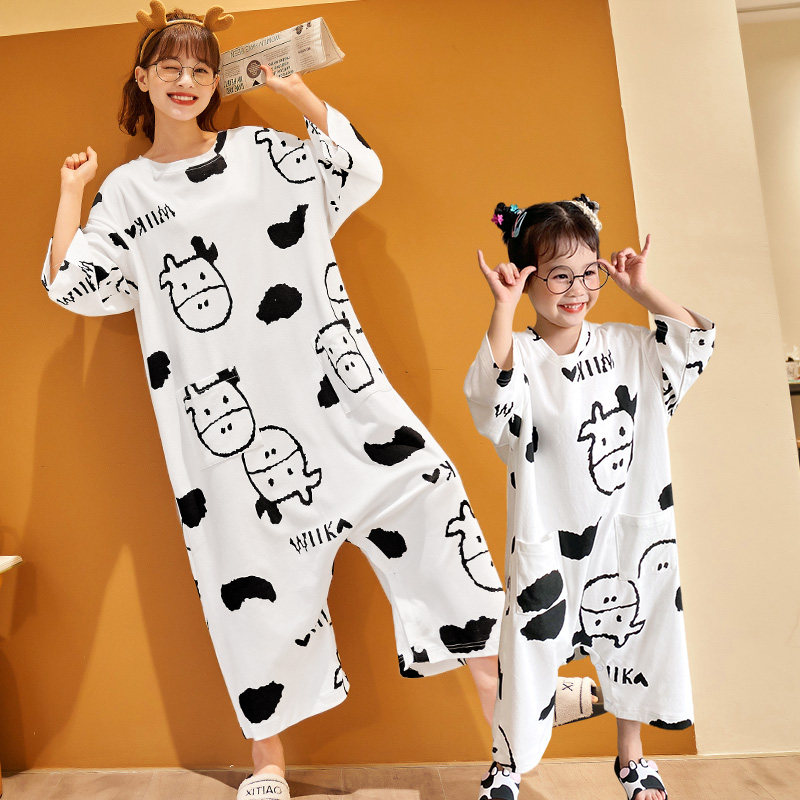 亲子装连体母女春秋纯棉长袖睡衣 珊妤睡衣/家居服套装