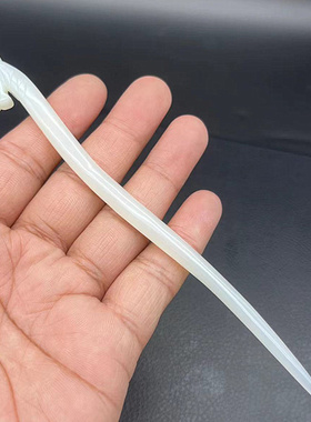 新款仿白玉龙头发簪琉璃素雅简约古龙簪子新中式发钗汉服头饰发饰