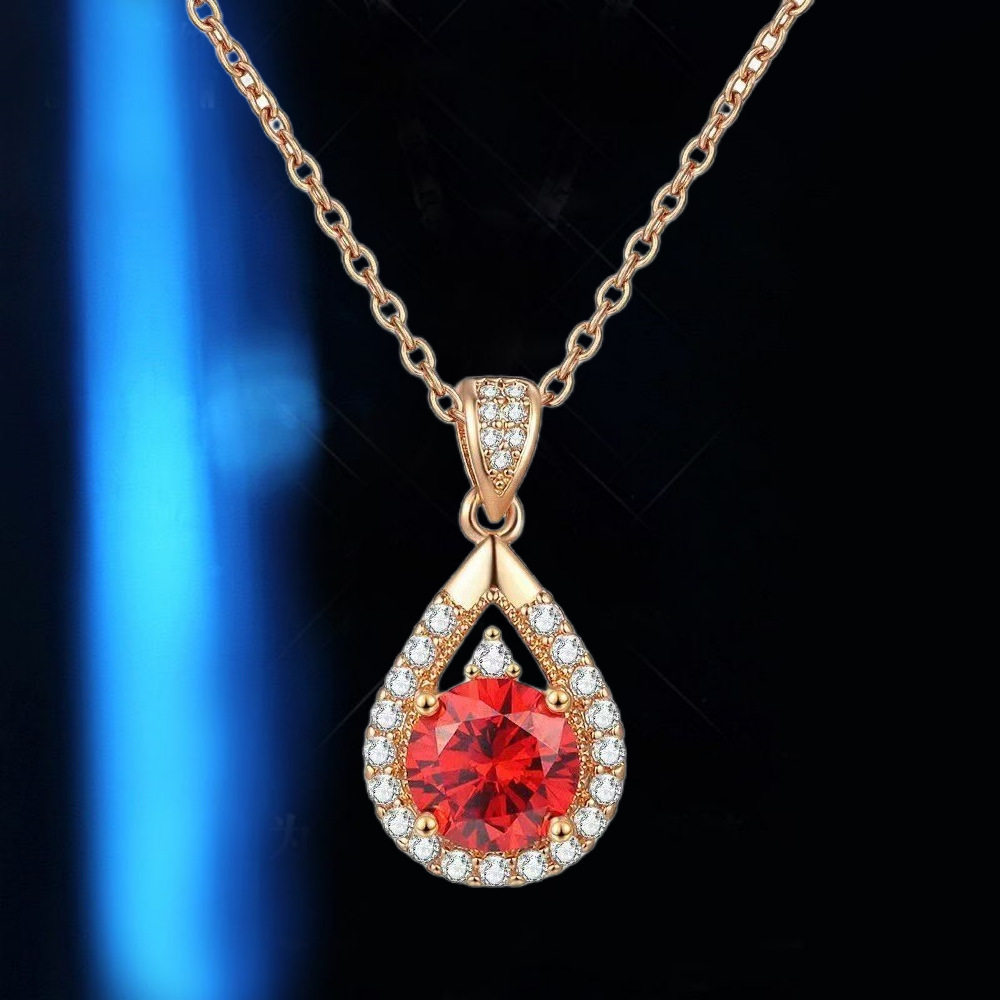 直播热卖香槟金红宝石镀真金玫瑰情缘四件套装戒指项链手链耳钉女,淘宝优惠券,粉丝福利购,淘宝优惠卷