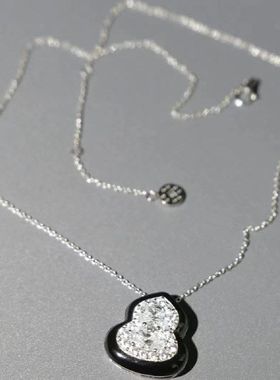 辉之翼珠 潮复古中国风高级感仿真钻小众设计感s925S时尚葫芦项链