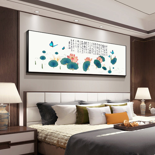 新中式床头装饰画中国风卧室喜上眉梢壁画房间沙发背景墙高端挂画 - 图1