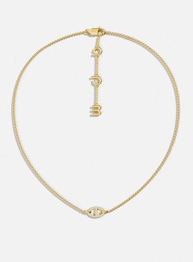 猪鼻子纯银镶钻锁骨链送女友轻奢