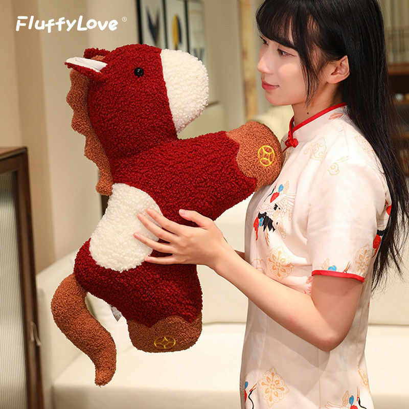 2026马年吉祥物公仔玩偶抱枕红色小马毛绒玩具儿童送朋友新年礼物,淘宝优惠券,粉丝福利购,淘宝优惠卷