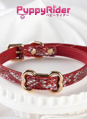 PUPPYRIDER小众蛇纹骨头项圈女m