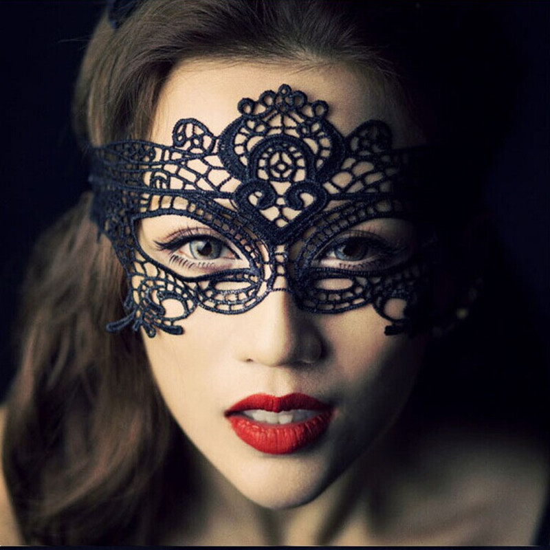 Sexy Lace Mask Masquerade Halloween Masks Party Cosplay Catw-图0