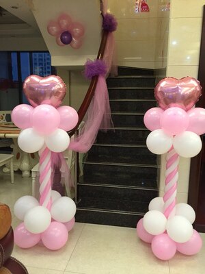儿童宝宝生日酒店宴会立柱路引气球结婚礼场地装饰周岁寿宴布置品 - 图0