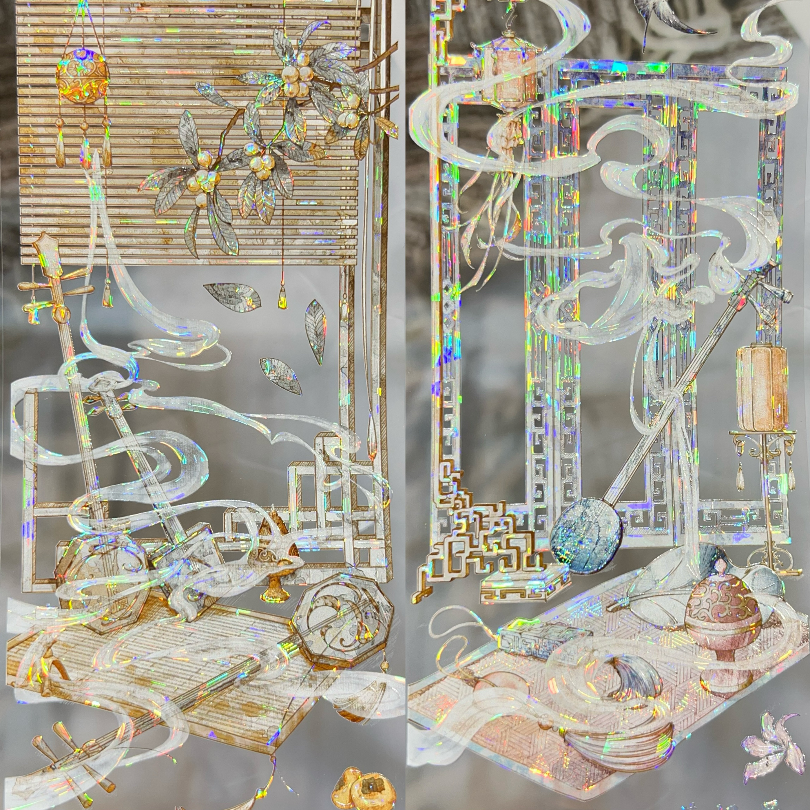 猫匠的野蔷薇分装手账胶带四时清味二苏旧局古风框架背景流麻咕卡 - 图1