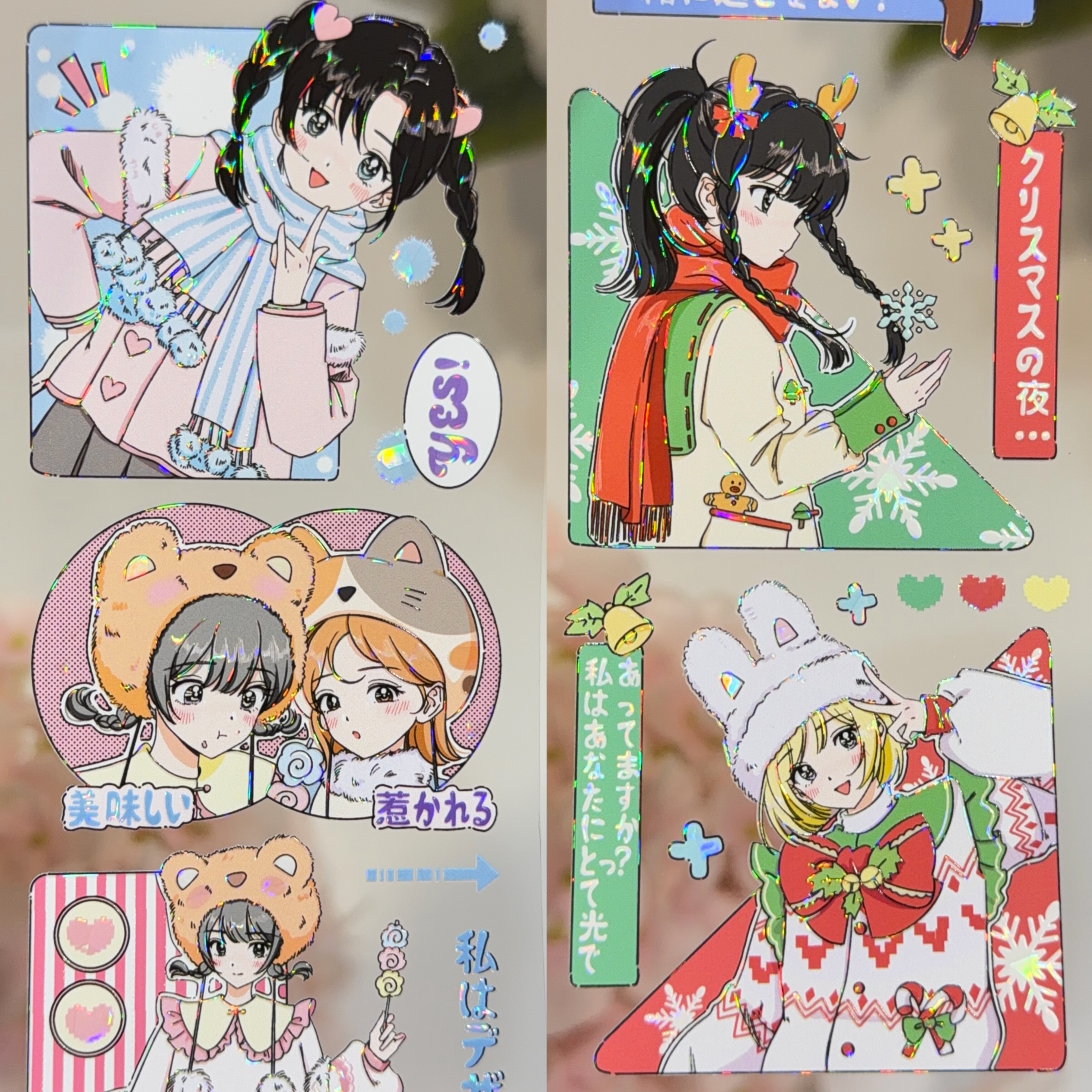 野葵分装手账胶带夏日花火冬雪茸茸可爱女孩系列流麻咕卡手机背卡,淘宝优惠券,粉丝福利购,淘宝优惠卷