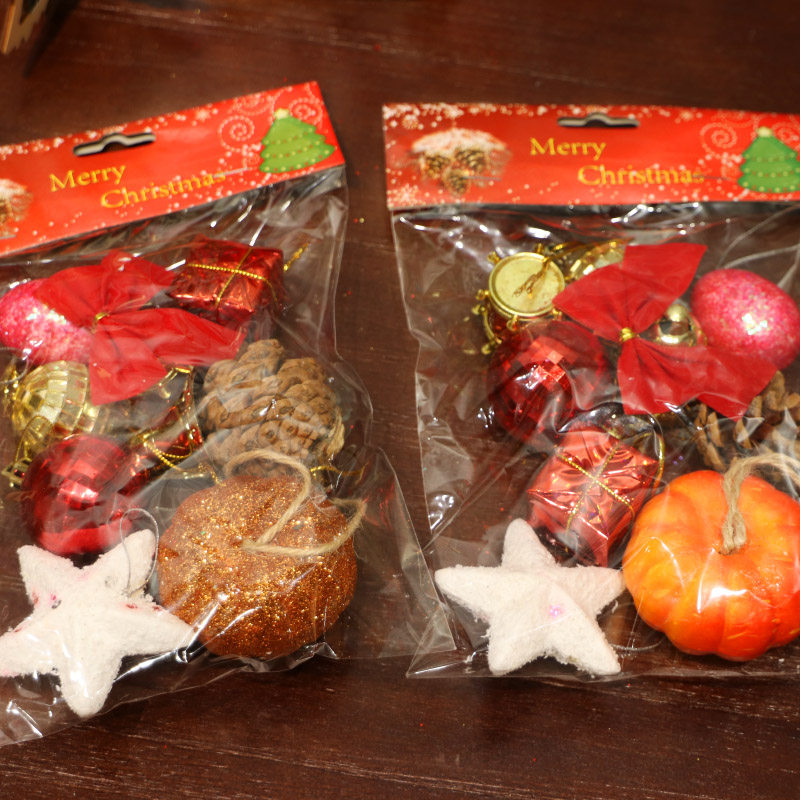 节日秀圣诞树装饰小挂件套餐用品星星蝴蝶结铃铛松果电镀球小礼物,淘宝优惠券,粉丝福利购,淘宝优惠卷