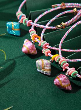 端午五彩绳手工编织纳福好运手链