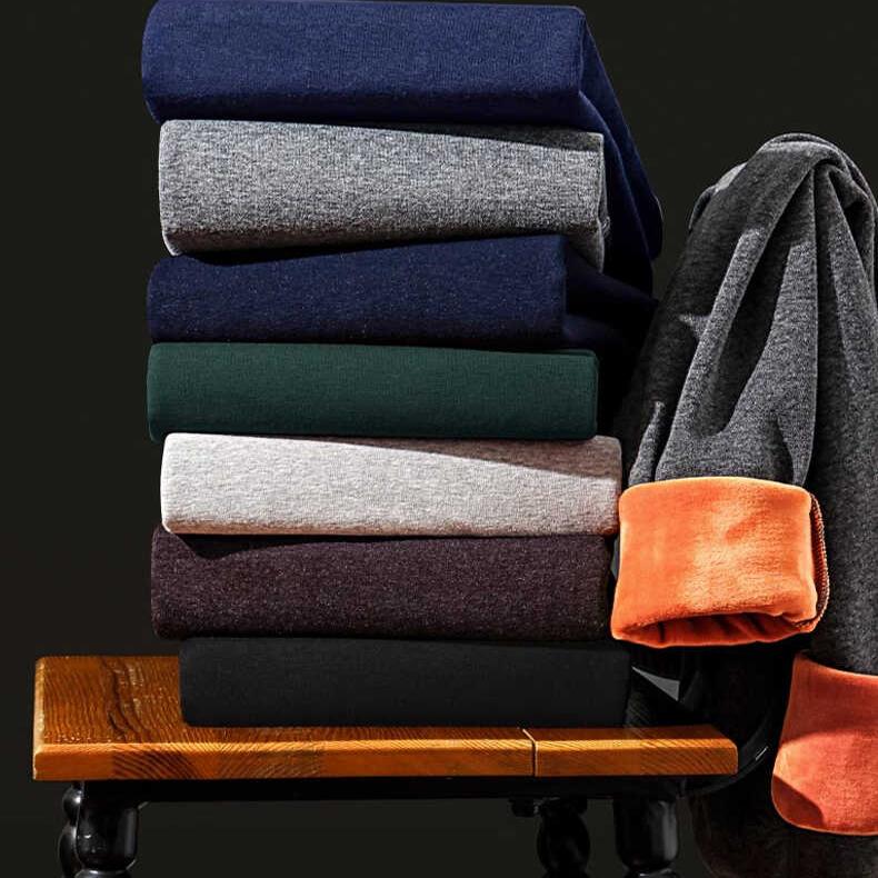 冬季男士秋裤保暖裤男款加厚加绒棉毛裤线裤大码防寒内穿校服神器