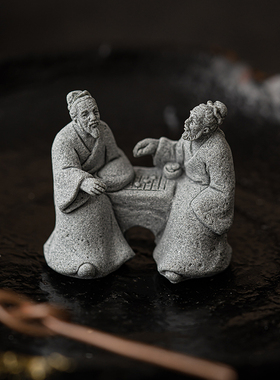 恬静生活青砂石中式装饰摆件