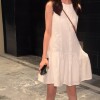 Summer high-end Tencel linen sleeveless dress