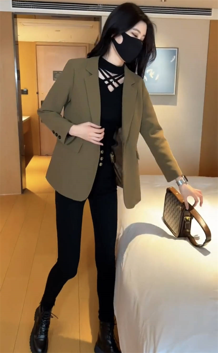 设计感西装外套女2025秋季新款宽松高级感后开叉宽松休闲西服上衣,淘宝优惠券,粉丝福利购,淘宝优惠卷