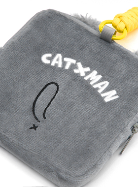 CATXMAN 周柏豪 爱心毛绒挂绳小袋子