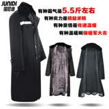 Зима утолщенное покрытие безопасности черное расширенное военное пальто теплое и холодное хлопковое покрытие.