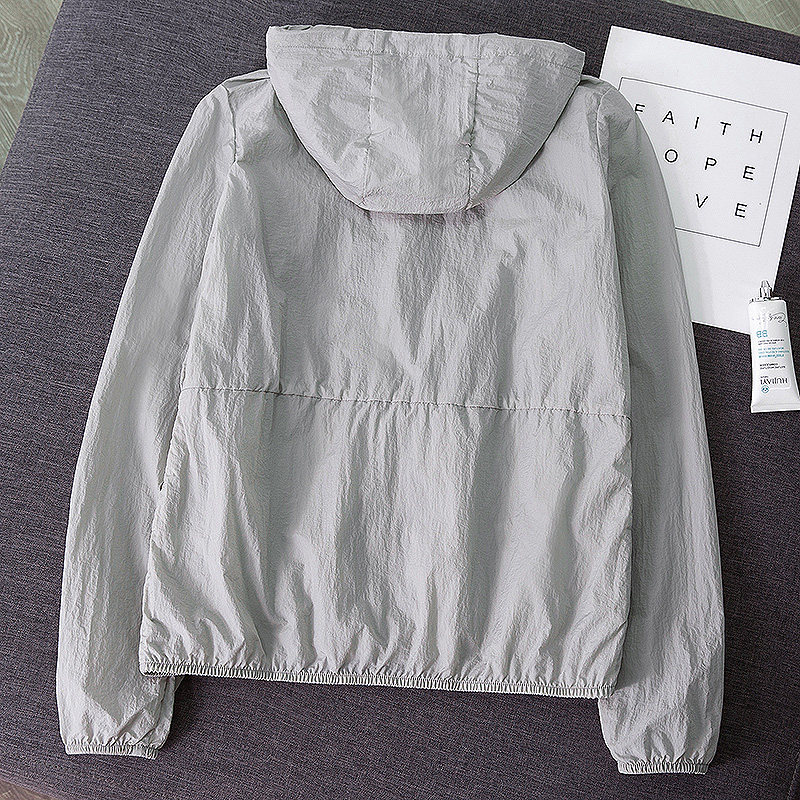 薄透气2020新款夏季服带帽衫防晒衣 羽诗贝短外套
