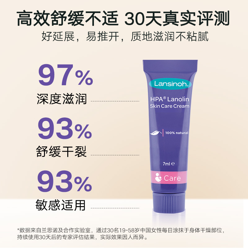 【鹦鹉梨推荐】Lansinoh兰思诺纯羊毛脂膏滋润舒缓多用膏霜7g*3