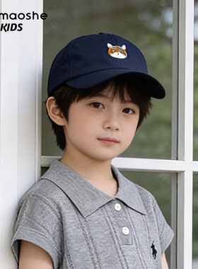 研帽社KIDS 春夏猫狗动物汪喵棒球帽儿童帽男女童小头围帽子