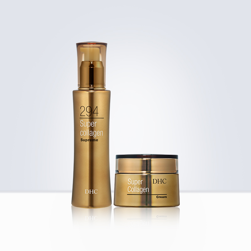 DHC海外旗舰店DHC【保税包邮】超级胶原蛋白深层润养2件套装 精华水面霜弹润0