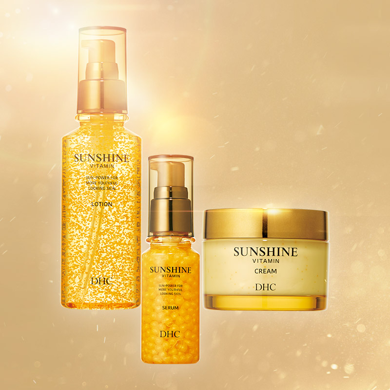 DHC海外旗舰店DHC【保税包邮】阳光维生素水精华面霜3件套装补水保湿美白修复1