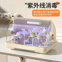 Baby Cutlery Disinfection Containing Box Shelf Drain Shelf Dust-proof complementary food tool containing tank bottle containing box baby