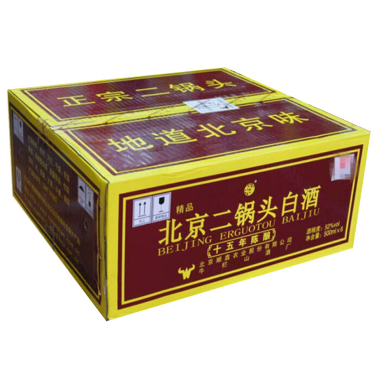 牛栏山二锅头52度陈酿（原精品十五年）500ML*6瓶整箱装 清香型