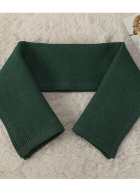 针织假领防脏神器羽绒服衣领保护套全包护领包边装饰配件黄色