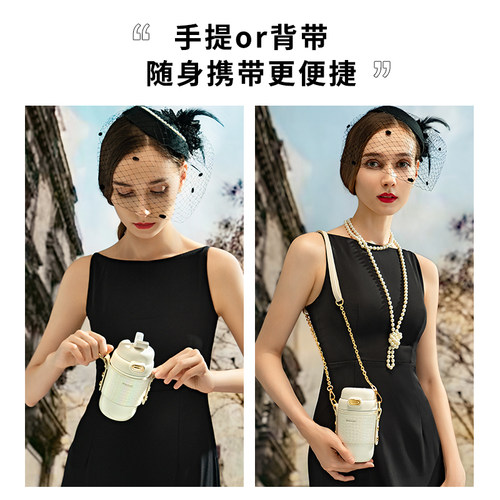 SAYLEE小立印象保温杯网红爆款双饮水杯女神款闺蜜时尚便携保温壶 - 图0