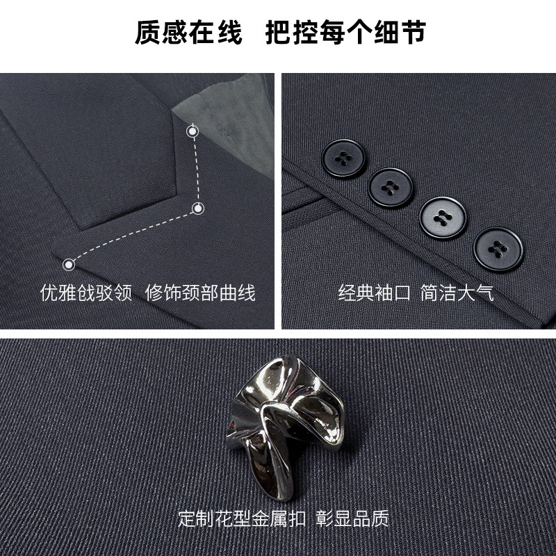 达佳诗灰色西服外套女短款小个子面试西装套装高级女士职业正装,淘宝优惠券,粉丝福利购,淘宝优惠卷