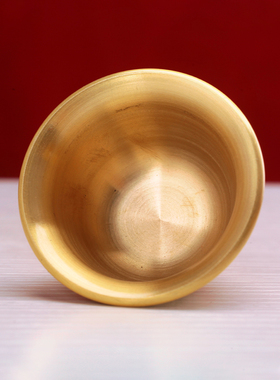 纯铜八供八吉祥供水杯仿古铜色家用七供八供圣水杯供奉碗佛堂摆件